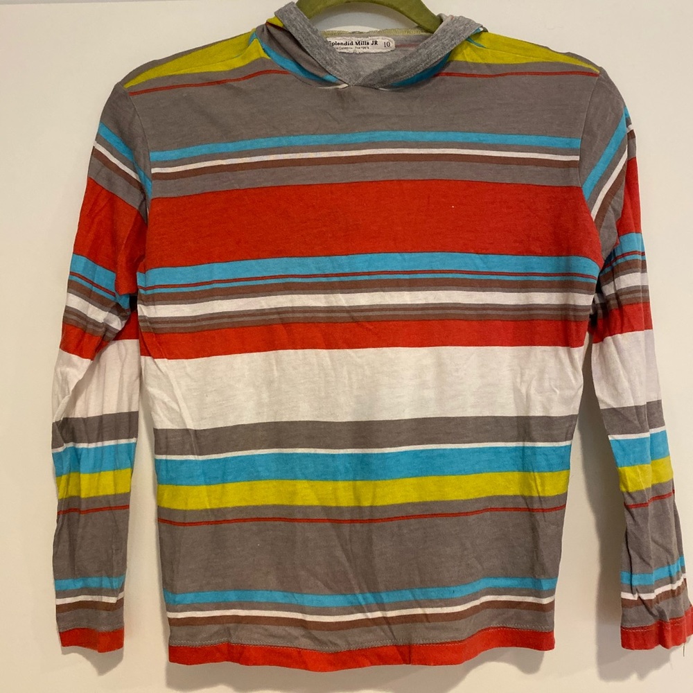 Youth stripped long sleeve hoodie